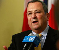 Israel Defence Minister Ehud Barak 